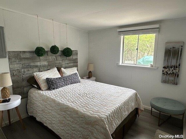 bedroom featuring wood-type flooring