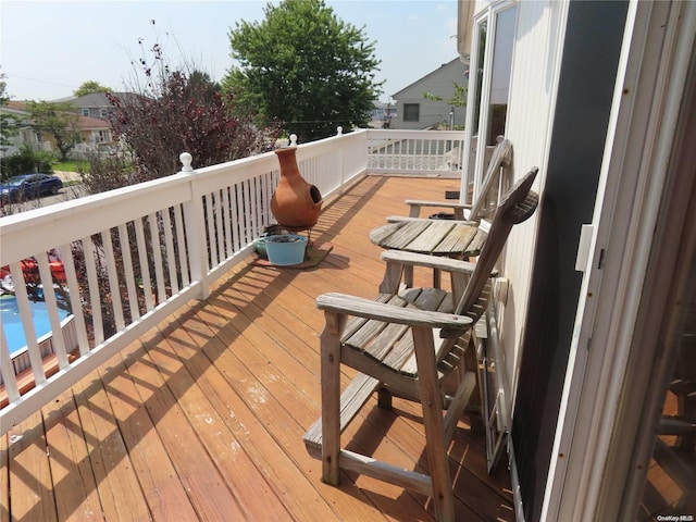 view of wooden deck