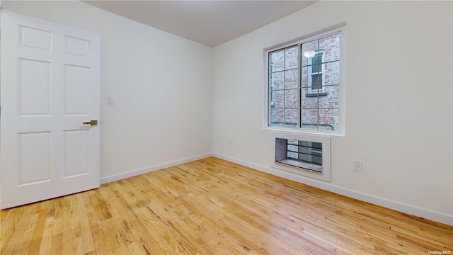 empty room featuring light wood-type flooring