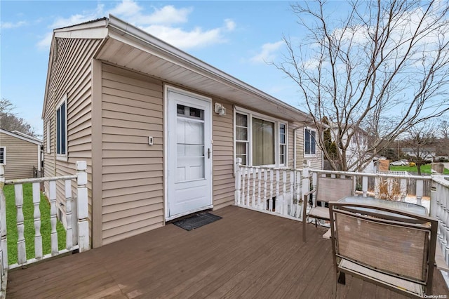 view of wooden deck