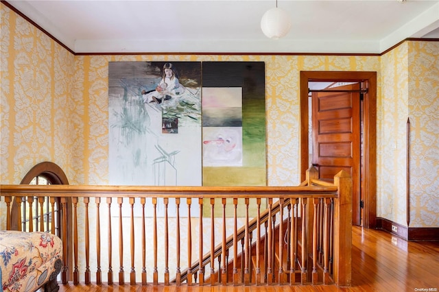 hallway featuring hardwood / wood-style floors