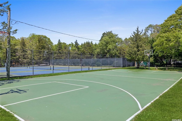 view of sport court with tennis court