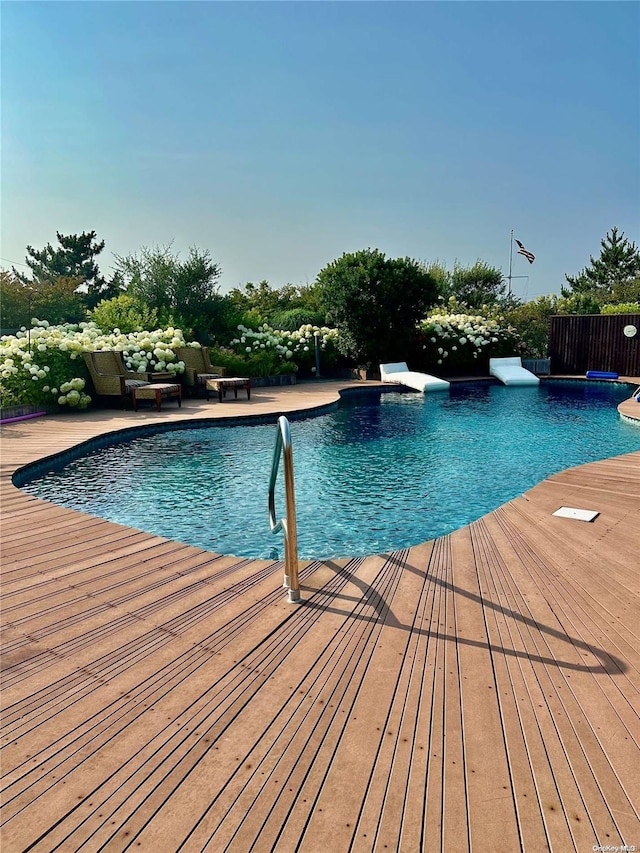 view of pool with a patio