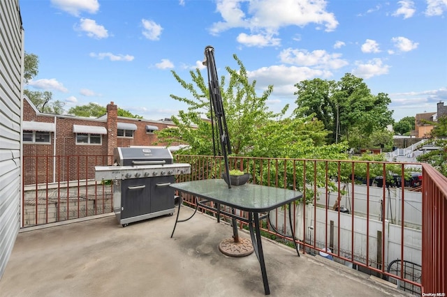 view of patio featuring area for grilling