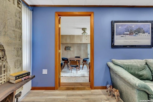 sitting room featuring light wood-type flooring