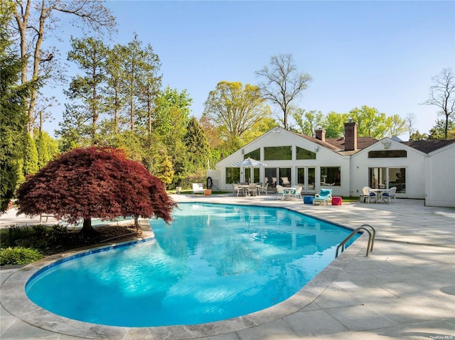 view of pool with a patio