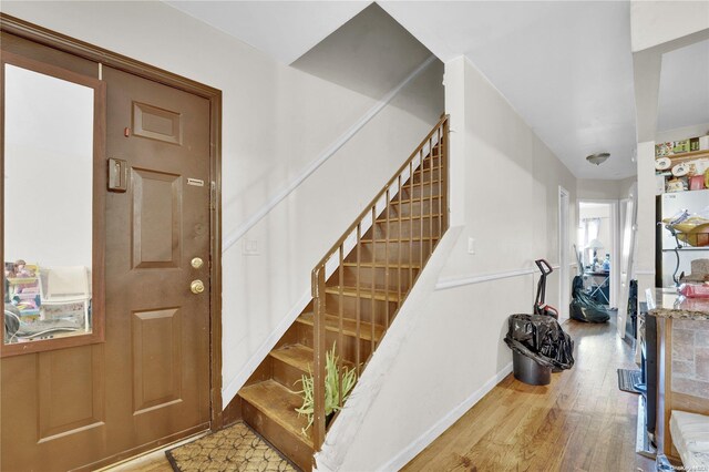 entryway featuring wood-type flooring