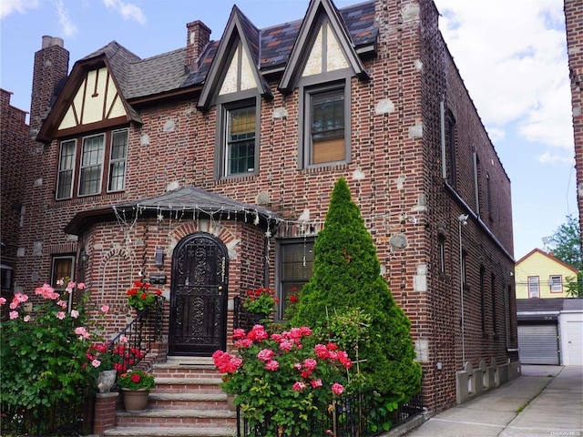 view of tudor-style house