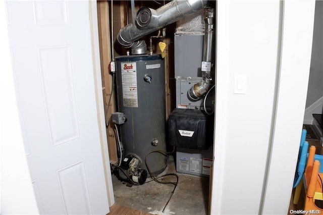 utilities featuring gas water heater