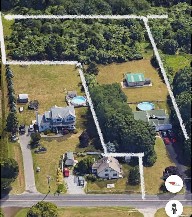 birds eye view of property