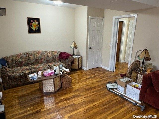 living room featuring hardwood / wood-style flooring