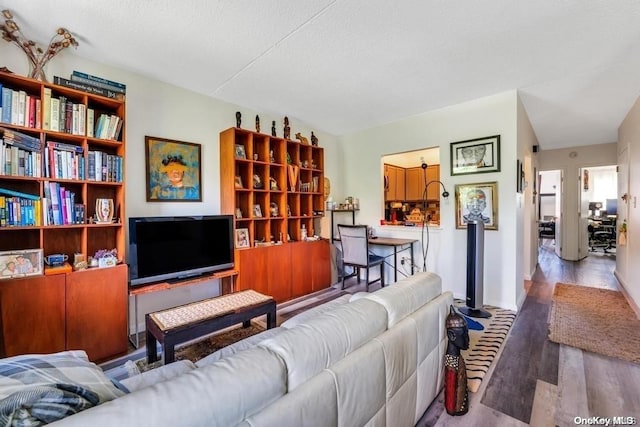 living room featuring hardwood / wood-style floors