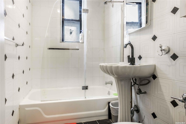 41-12 41st St Unit 3-H, Sunnyside, NY 11104 - full bath with shower / tub combination and tile walls