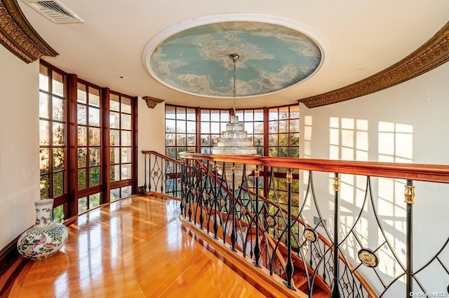 hall featuring hardwood / wood-style floors