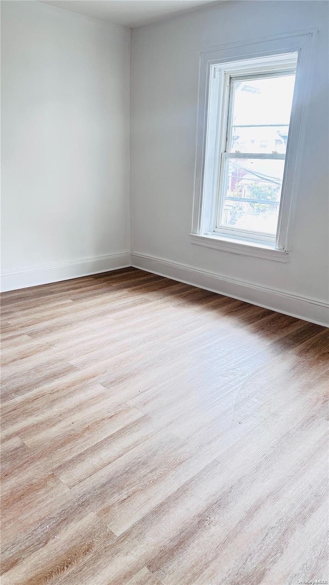 empty room featuring light wood-type flooring