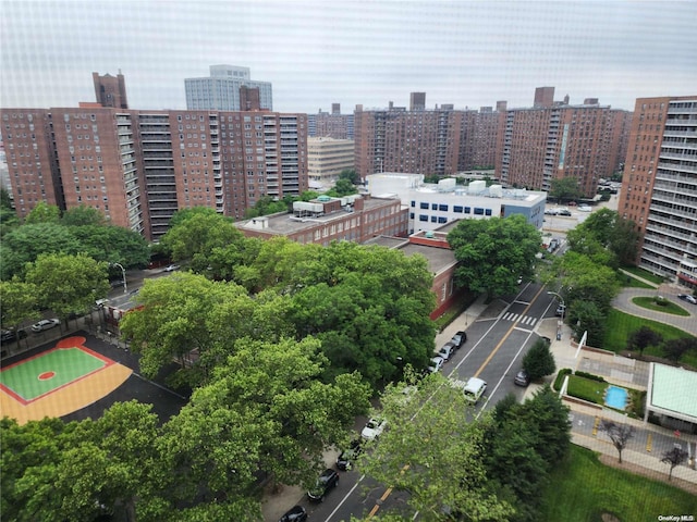 bird's eye view with a view of city