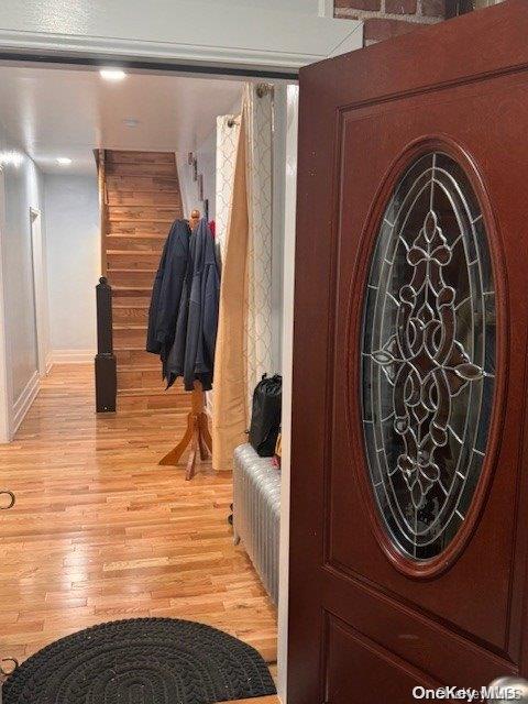 interior space with light hardwood / wood-style floors