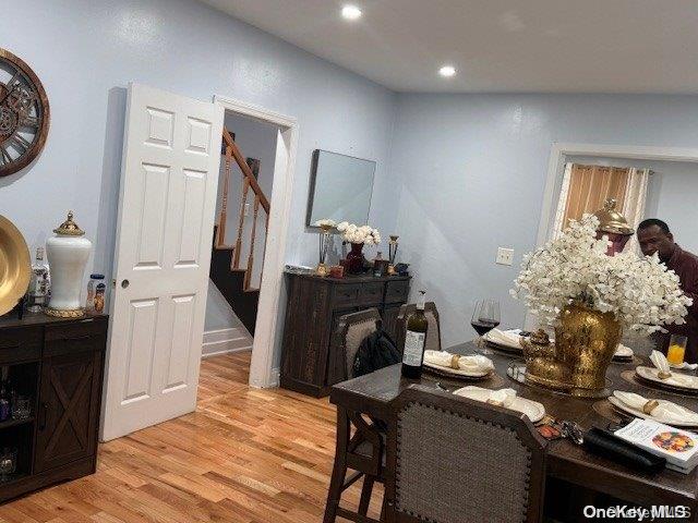 dining room featuring light hardwood / wood-style floors