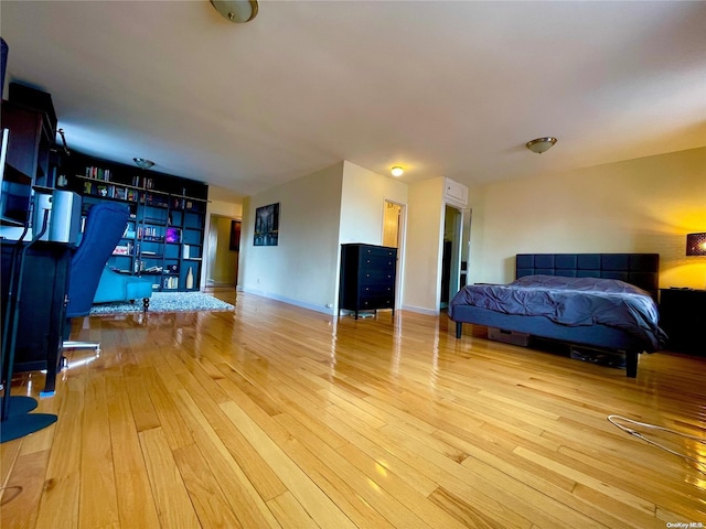 bedroom featuring light hardwood / wood-style floors