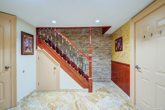 view of stairway