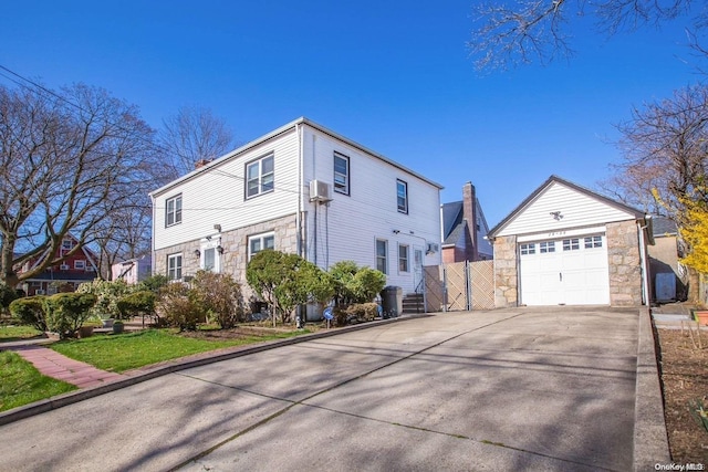 view of property exterior featuring a garage