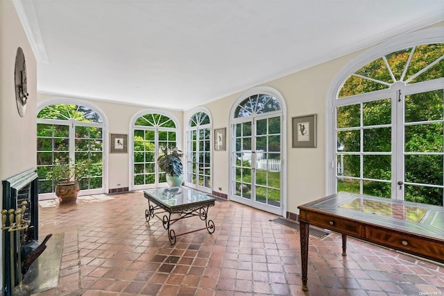 view of sunroom