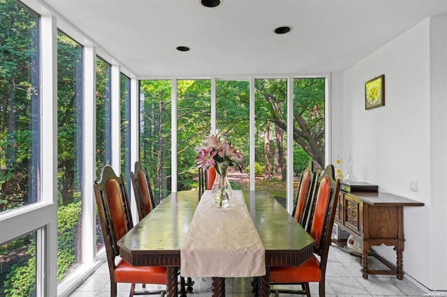 18 Hicks Ln, Sands Point, NY 11050 - sunroom / solarium with a wall of windows and tile patterned flooring