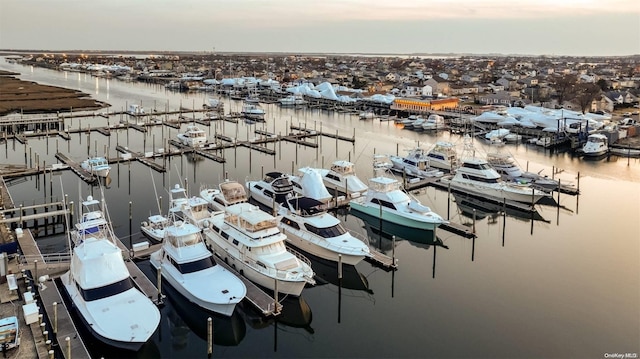 16 Ocean Watch Ct Unit 16, Freeport, NY 11520 - drone / aerial view of a marina and a nearby body of water