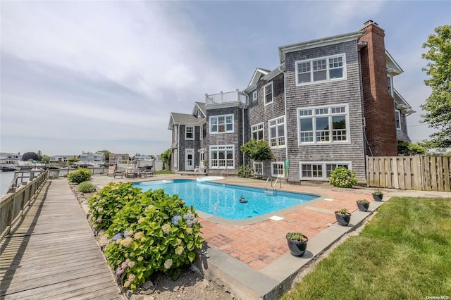 view of pool with a patio area