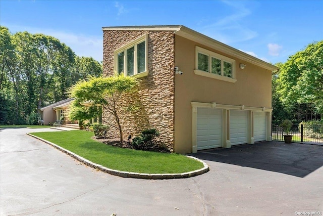 view of home's exterior featuring a garage