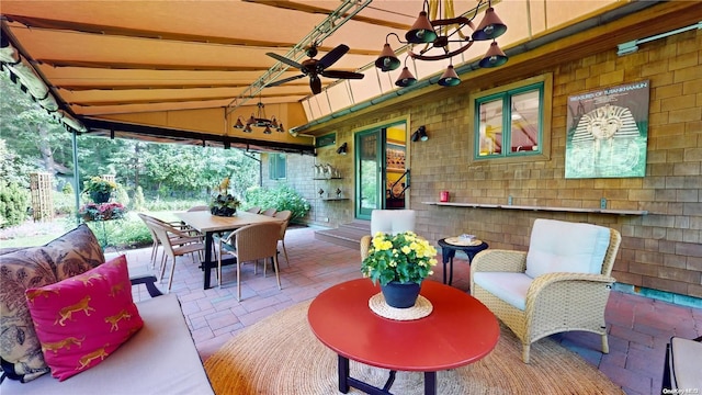 view of patio featuring an outdoor hangout area