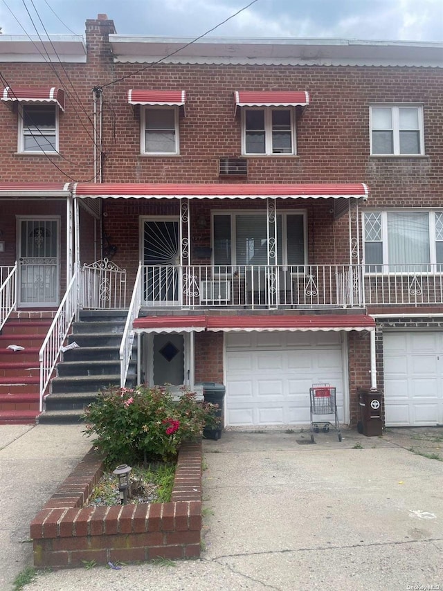 view of property featuring a garage