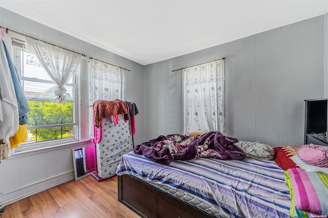 bedroom featuring light hardwood / wood-style floors