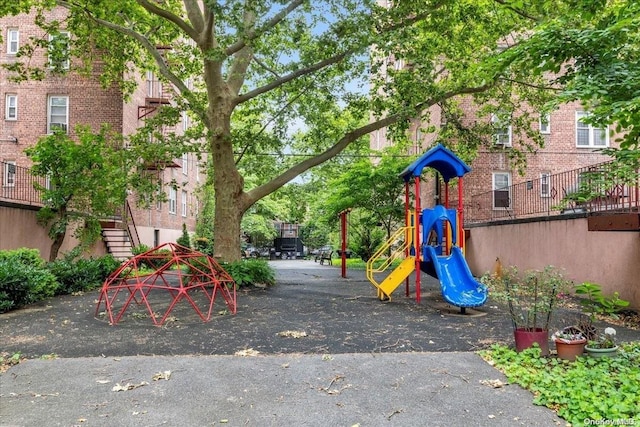 view of jungle gym