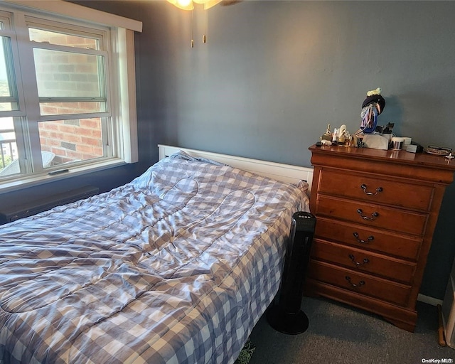 view of carpeted bedroom