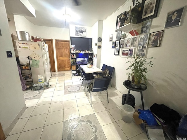 dining area featuring tile patterned floors