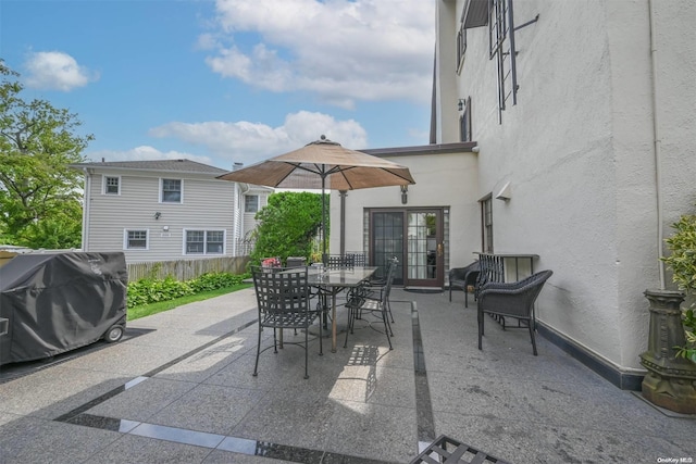 view of patio featuring area for grilling