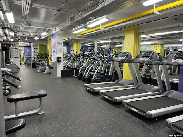 view of workout area