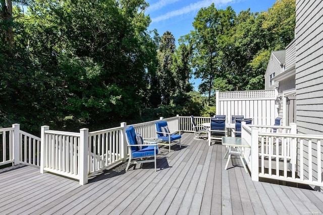 view of wooden terrace