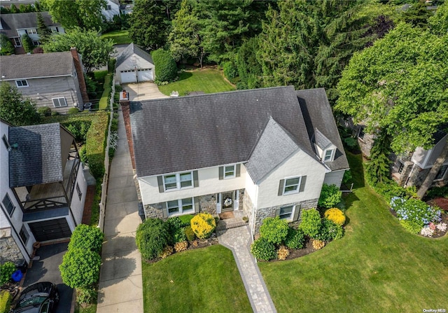 birds eye view of property