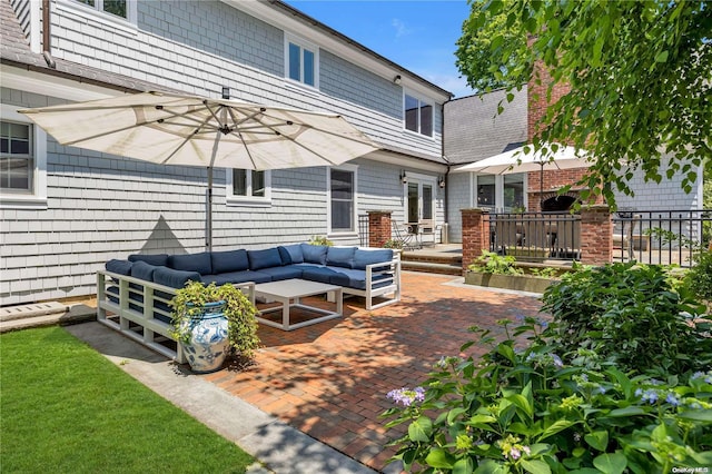 view of patio / terrace featuring outdoor lounge area