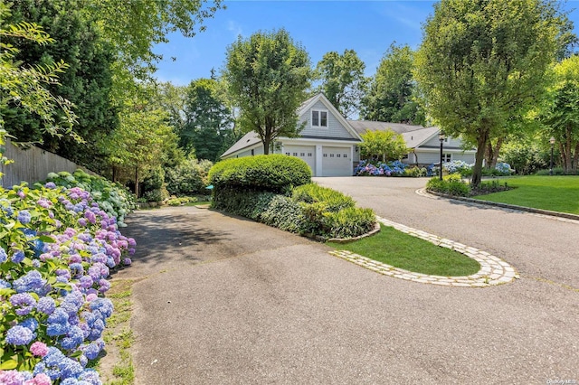 exterior space featuring a garage