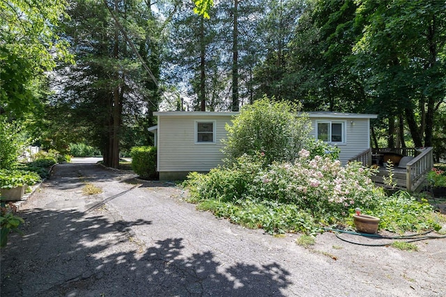 exterior space featuring a deck