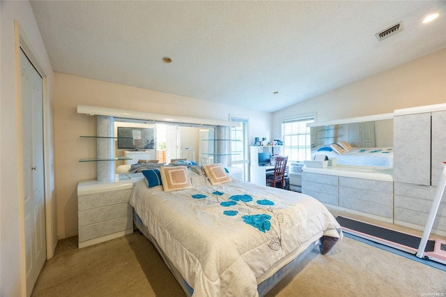 49 Concord Rd, Shirley, NY 11967 - carpeted bedroom with vaulted ceiling and baseboards