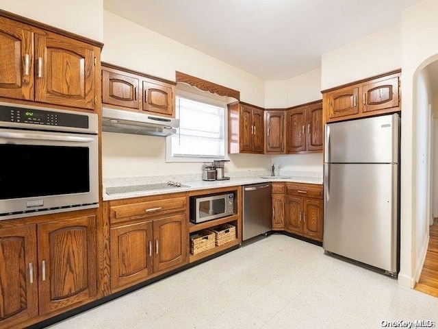 kitchen featuring sink and appliances with stainless steel finishes