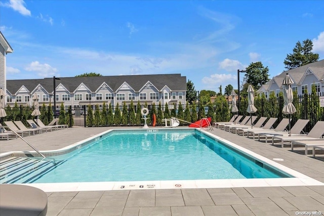 view of pool with a patio area