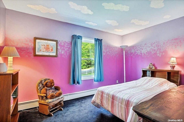 765 Sheep Pen Rd, Call Listing Agent, NY 13849 - carpeted bedroom with baseboard heating and baseboards