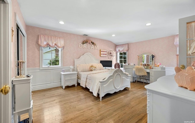 bedroom featuring light hardwood / wood-style flooring