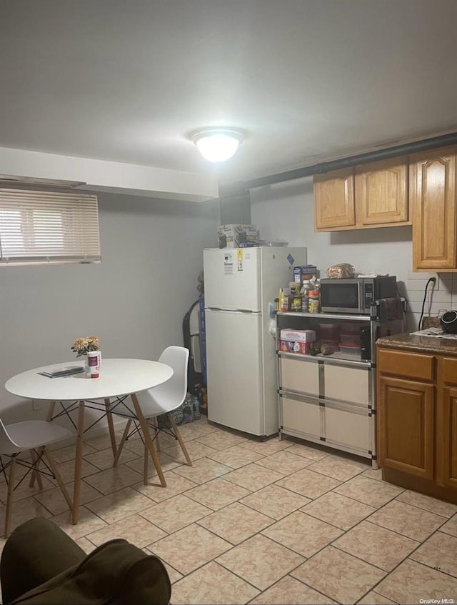 kitchen with white refrigerator