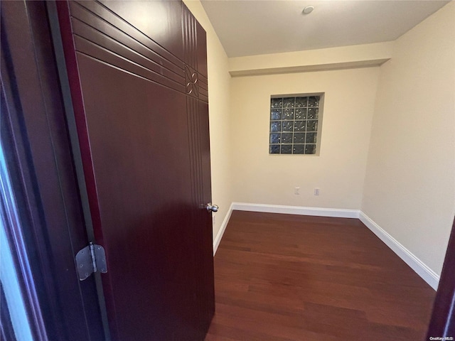 hall featuring dark hardwood / wood-style floors